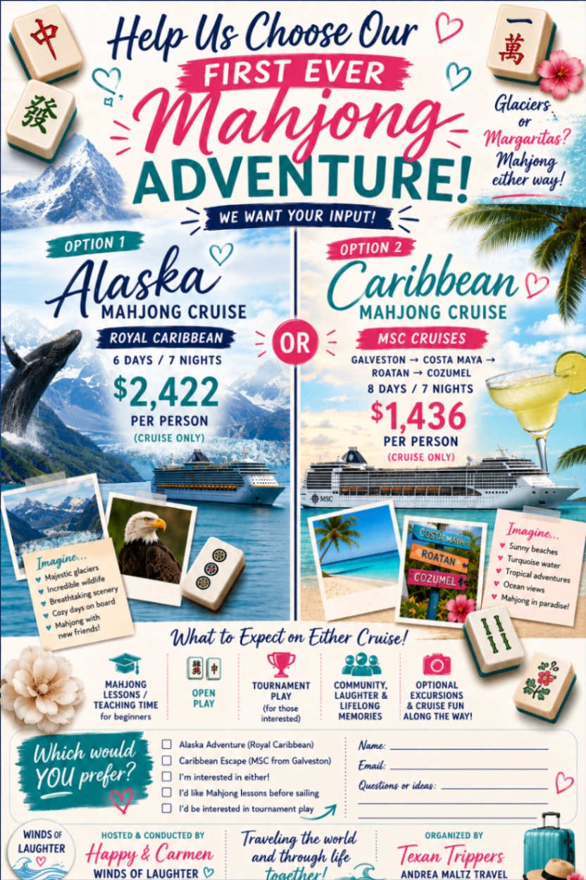 Mahjong Cruise questionnaire